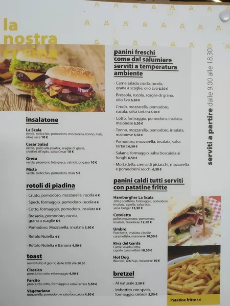 menu 0 of La Scala Bistrò