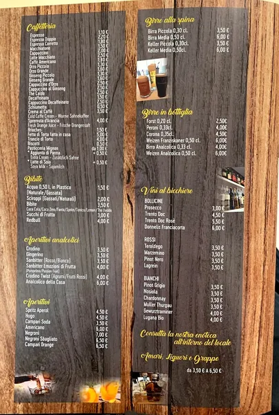 menu 1 of La Scala Bistrò