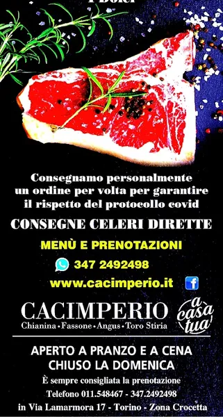 menu 1 of Al Cacimperio