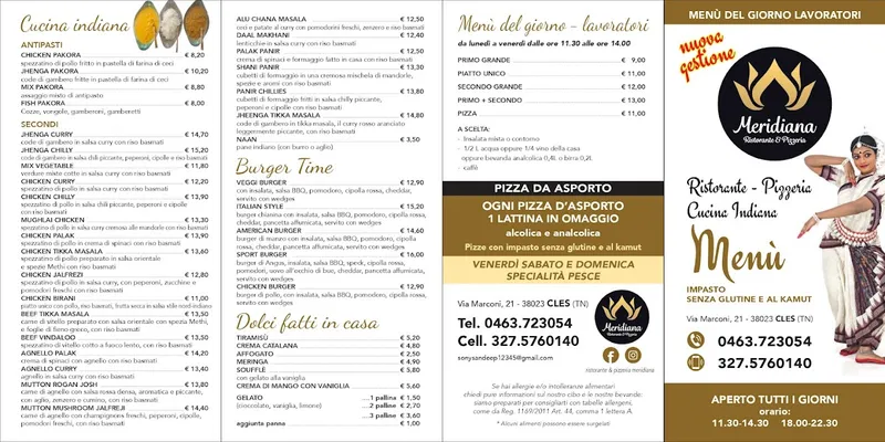 menu 1 of Meridiana