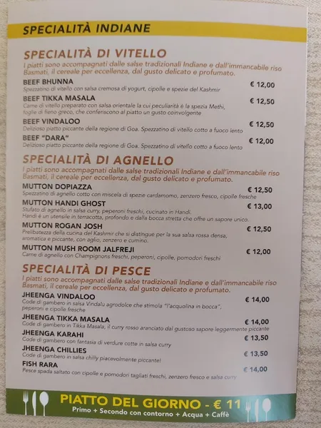 menu 2 of Meridiana