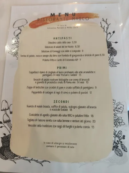 menu 0 of Masco Ristorante Pizzeria