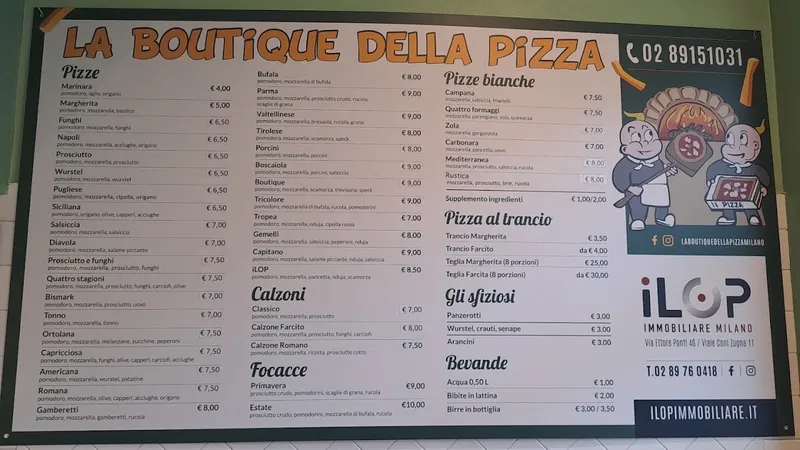 menu 0 of La Boutique della Pizza