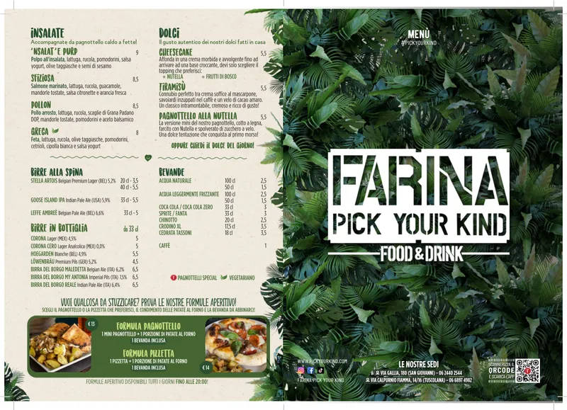 menu 0 of Farina Food & Drink - Tuscolana