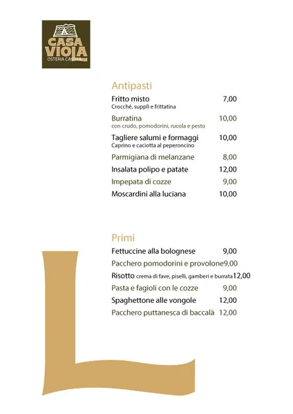 menu 0 of Osteria Casa Viola