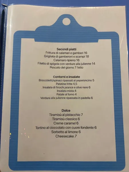 menu 2 of Ristorante Oceano