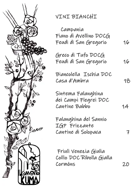 menu 0 of Il Convento di Cuma