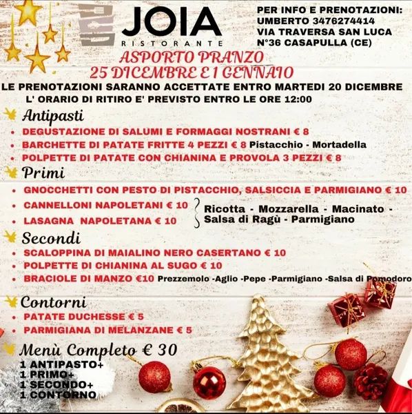 menu 1 of Joia Ristorante