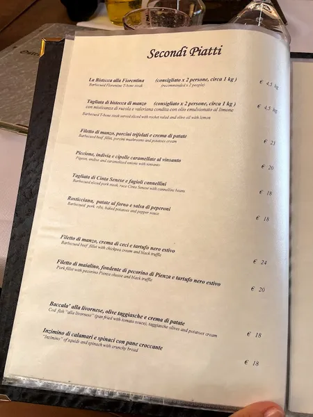 menu 0 of Osteria del Sole