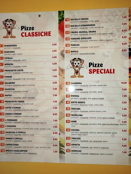 menu 0 of Pizzeria Venere di Lattici Simona