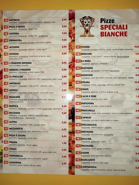 menu 2 of Pizzeria Venere di Lattici Simona