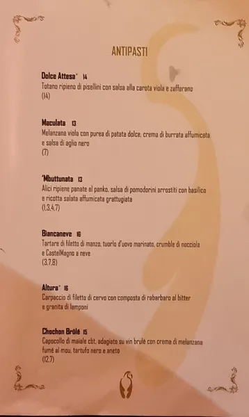 menu 0 of Salotto Trieste