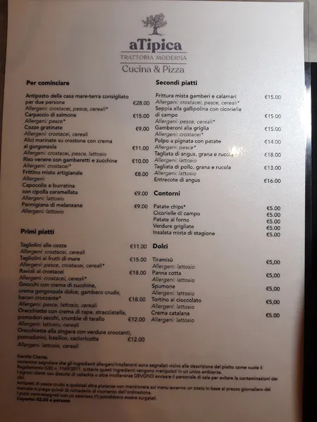 menu 0 of aTipica Trattoria Moderna, Lecce