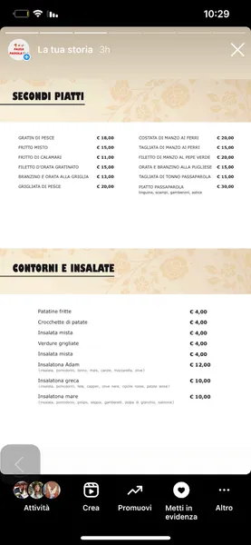 menu 2 of Ristorante pizzeria e trattoria Passaparola