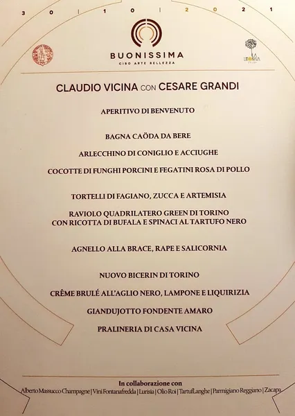 menu 0 of Ristorante Casa Vicina