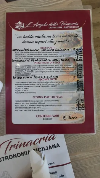 menu 2 of I Sapori del Sud