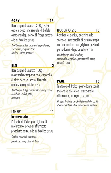 menu 2 of RUDE CLUB TERRACINA