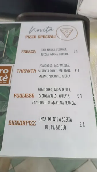 menu 0 of Krokkè da Francesca