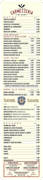 menu 2 of Carnezzeria di Kilo