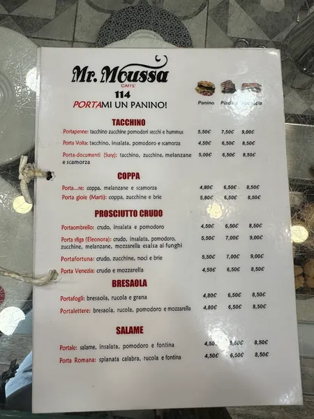 menu 0 of Mr. Moussa Caffè 114