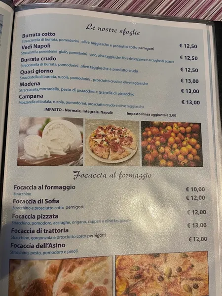 menu 1 of ALLA BOCCA DELL'ASINO