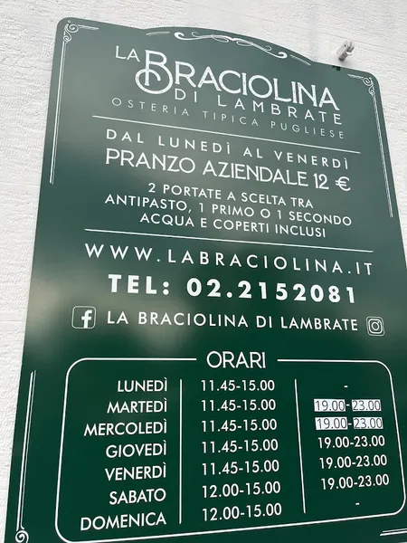 menu 1 of La Braciolina di Lambrate