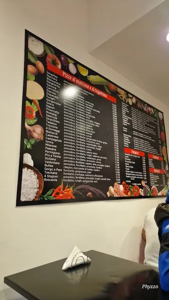 menu 1 of Pizzeria Asporto Gustositá