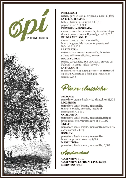 menu 0 of Opí Profumi di Sicilia