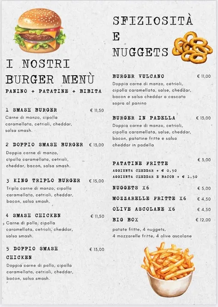 menu 0 of Smash Burger - Treviso Food & Drink Lounge