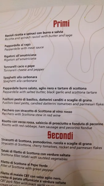 menu 0 of La beccheria