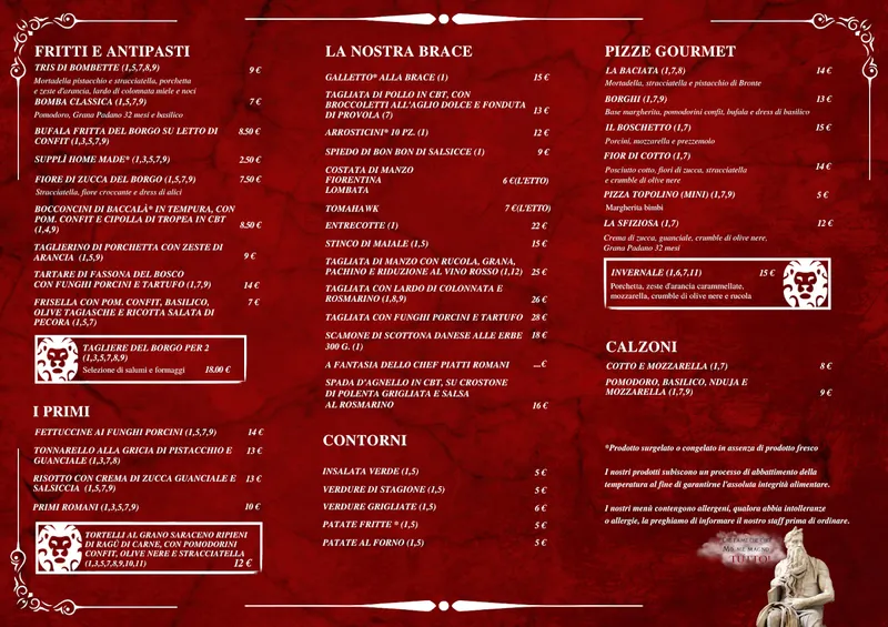 menu 0 of Borgo Monteleone - Bontà, buon umore e brace