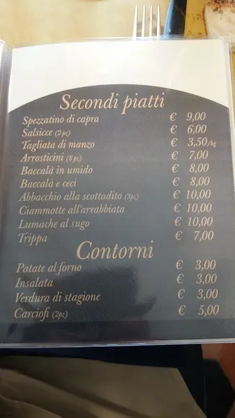 menu 2 of Sonnino Food Museum