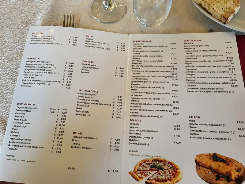 menu 0 of La Valle dei Briganti