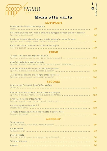 menu 0 of 12 Arcate