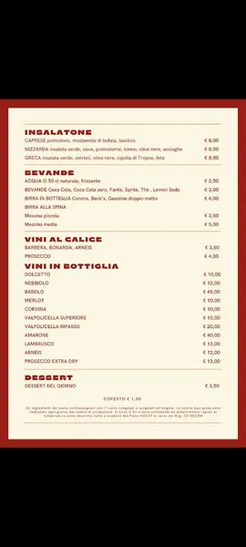 menu 1 of Fratelli della Cotoletta