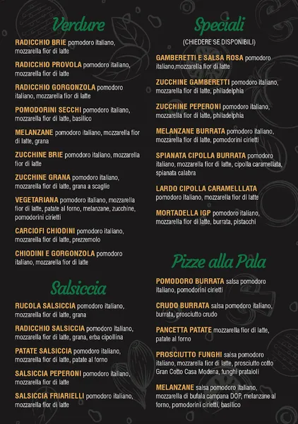 menu 1 of Pizzeria al taglio Il Girasole