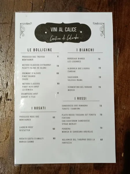 menu 0 of Cantine di Colombo Albaro