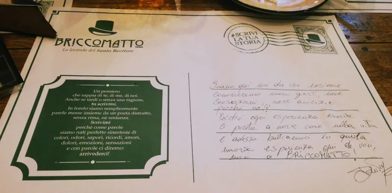 menu 0 of Briccomatto La Locanda del Santo Bevitore