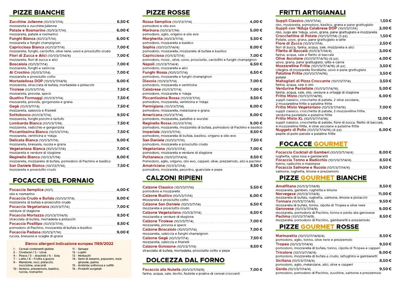 menu 1 of Pizzeria Calda e Croccante