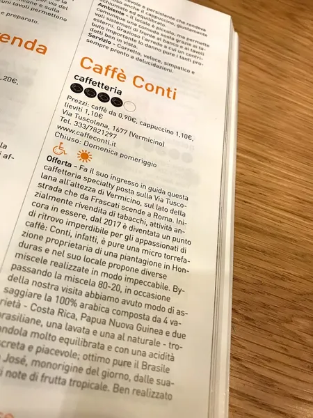 menu 1 of Caffè Conti