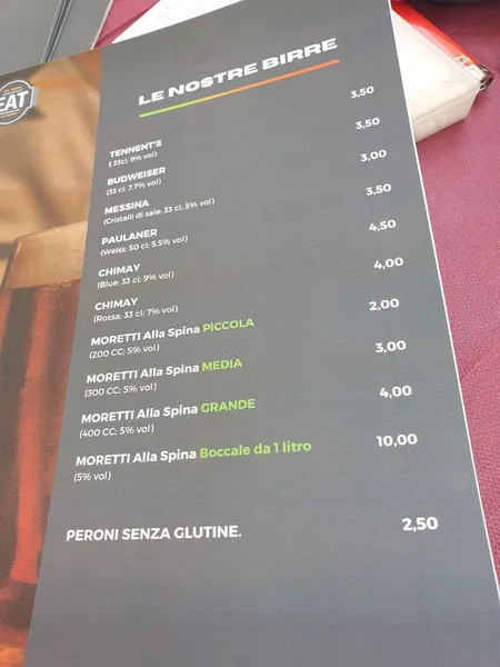 menu 1 of "EAT" da nord a food