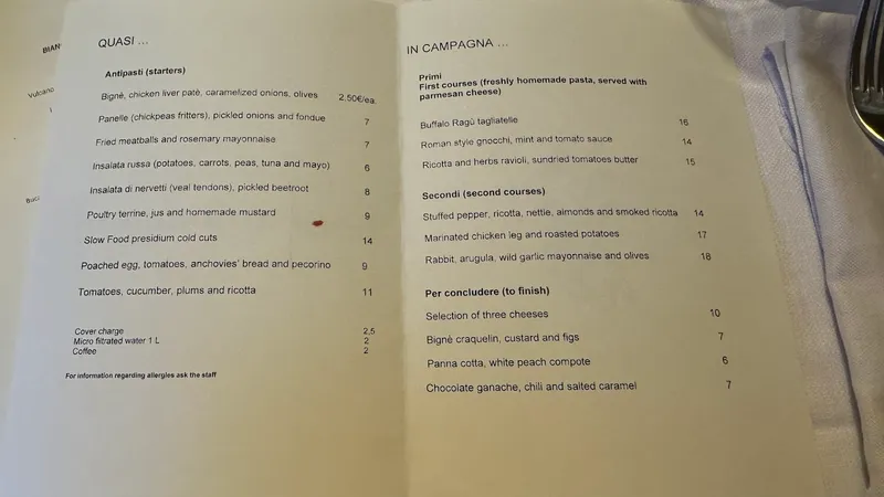 menu 0 of Osteria Lagrandissima