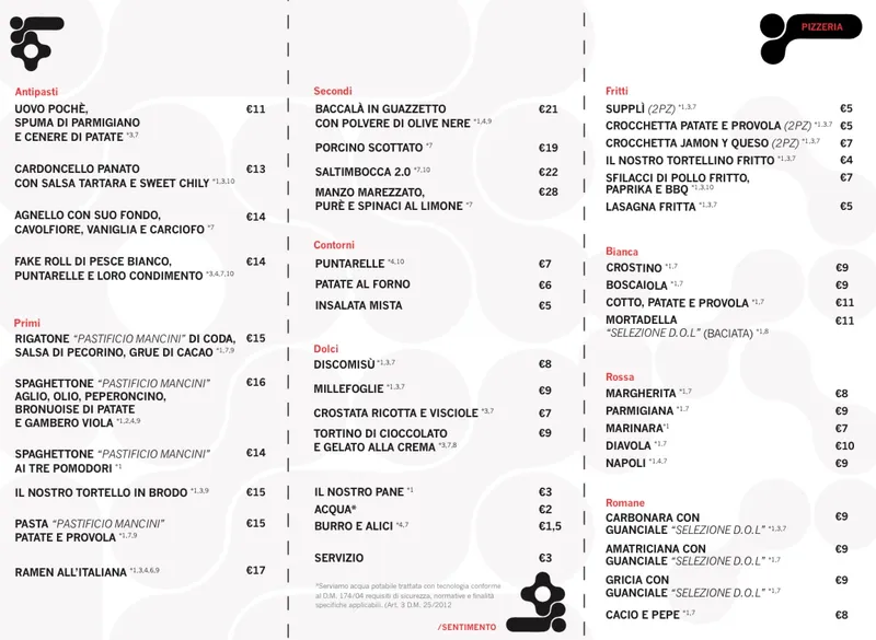 menu 0 of BAUHAUS ROME