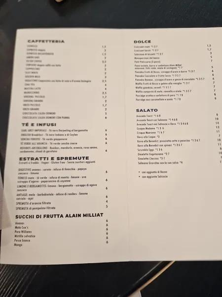 menu 2 of BAUHAUS ROME