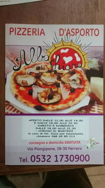 menu 1 of Albachiara