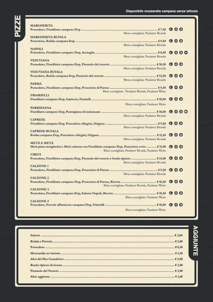 menu 1 of Pizzeria Ciro's by Ciro