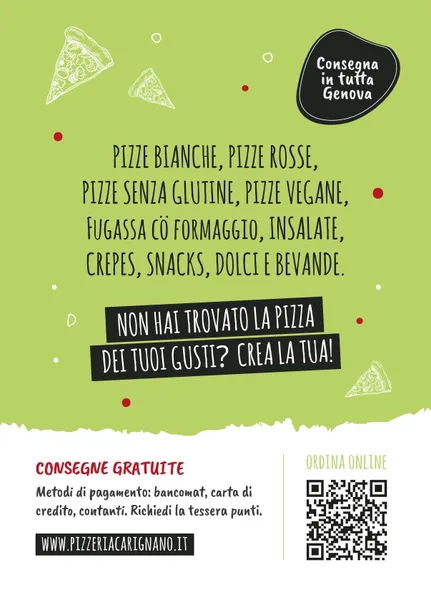 menu 1 of Pizzeria Carignano