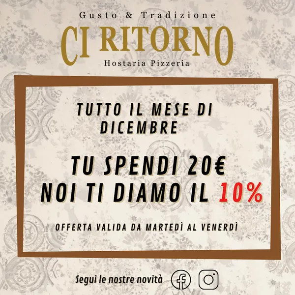 menu 0 of Ci Ritorno Gusto & Tradizione