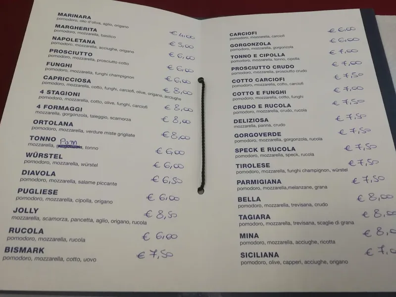 menu 1 of Pizzeria Da Romano Milano