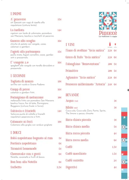 menu 0 of Pinucce’ pizzeria napoletana